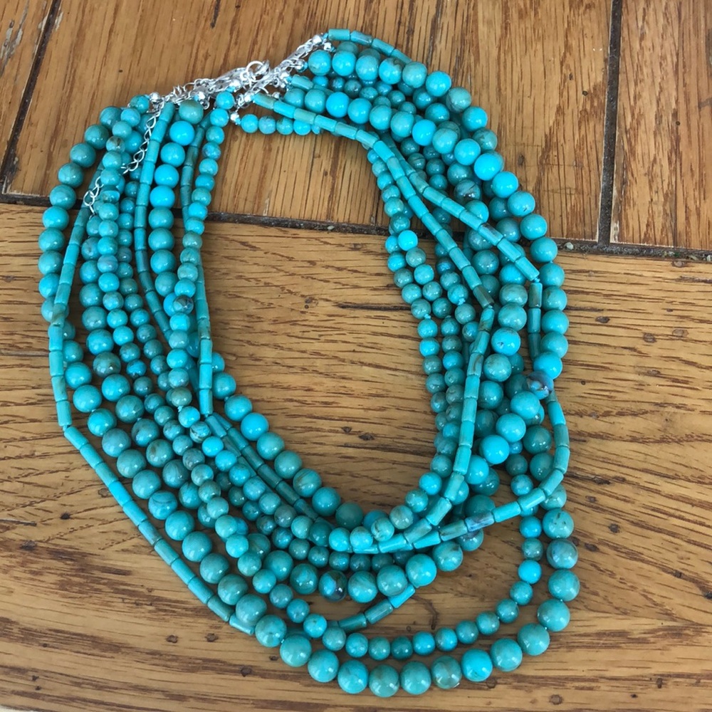 NWOT jade multi strand necklace